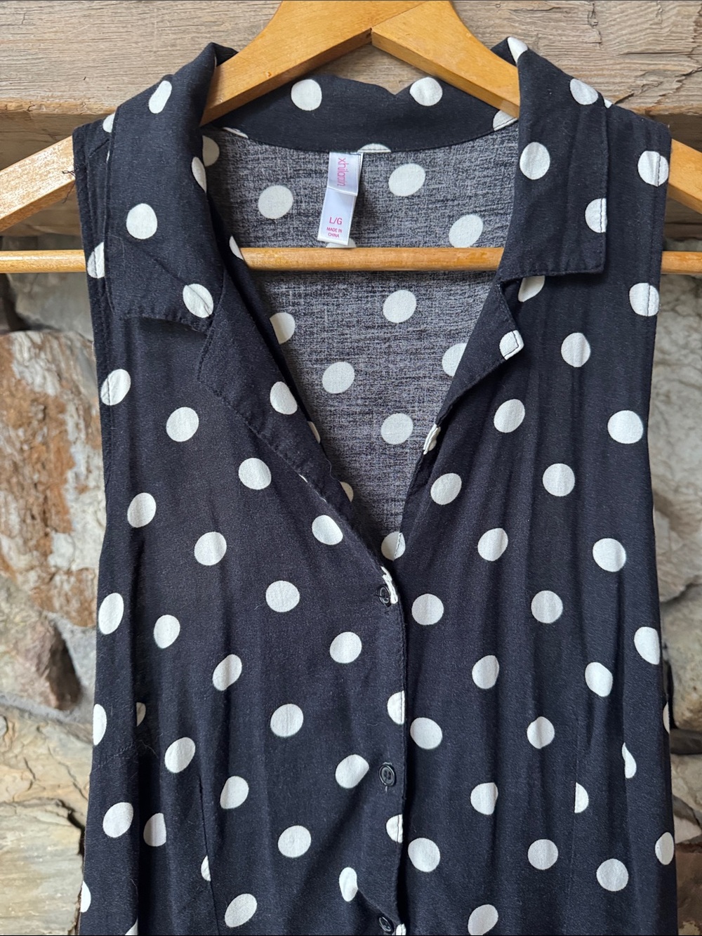 Xhilaration Polka Dot Sleeveless Pinup Halter Mini Dress Women’s Large - Picture 5 of 13